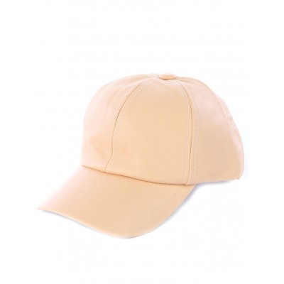 Solid Colored Baseball Cap Fashion Hat  Faux Leather Natural Beige 697111688755 eb-22645550